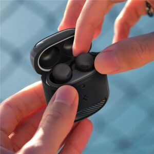 Spigen Rugged Armor, matte juodos spalvos - Google Pixel Buds Pro 2/Pro - Image 9