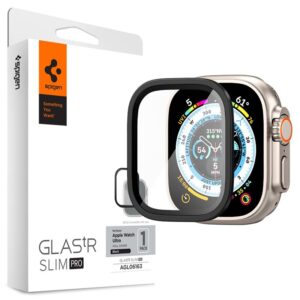 Spigen Glass tR Slim Pro 1 Pack, juodos spalvos - Apple Watch Ultra 2/Ultra 49mm