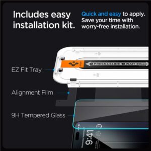 Spigen Glass tR EZ Fit HD 1 Pack, transparency - Apple iPhone 15 Pro - Image 2
