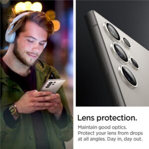 Spigen Glass tR EZ Fit Optik Pro 2 Pack, gray - Samsung Galaxy S24 Ultra - Image 4