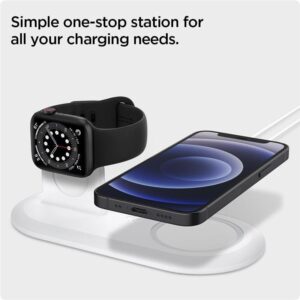 Spigen MagSafe Charger & Apple Watch stand 2in1 MagSafe Duo, white - Image 3