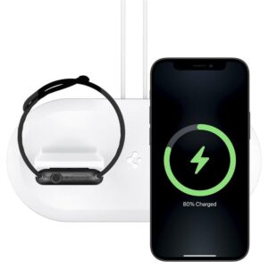 Spigen MagSafe Charger & Apple Watch stand 2in1 MagSafe Duo, white - Image 10