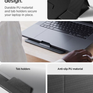 Spigen Slim Fold Laptop & Tablet Stand LD201-S8, black - Image 11
