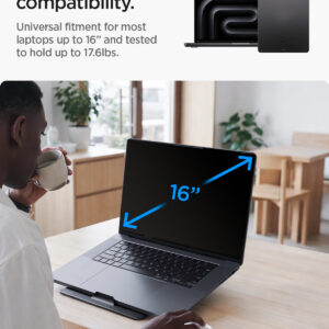 Spigen Slim Fold Laptop & Tablet Stand LD201-S8, black - Image 10