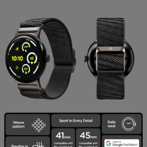 Spigen Lite Fit X V2, juodos spalvos - Google Pixel Watch 4/3/2/1 41mm - Image 4