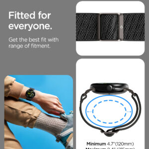 Spigen Lite Fit X V2, juodos spalvos - Google Pixel Watch 4/3/2/1 41mm - Image 5
