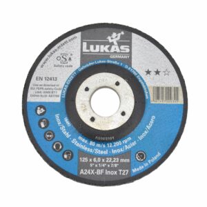 LUKAS ŠLIFAVIMO DISKAS 125mm x 6,0mm A24X-BF** INOX.... %%%