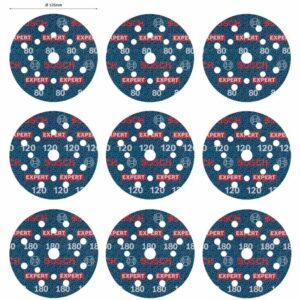 BOSCH ŠLIFAVIMO TINKLELIS 125mm MIX 9vnt. - Image 1