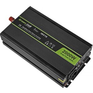 Green Cell INV10 maitinimo adapteris / inverteris Automatinis 2000 W Juoda - Image 2
