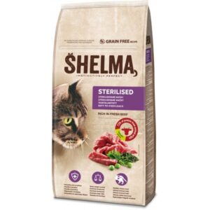 SHELMA Sterilised Beef - sausas kačių maistas - 8kg - Image 2