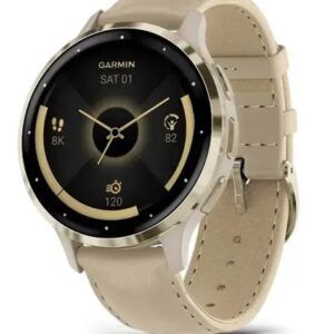 Garmin 010-02785-55 Išmanusis arba sportinis laikrodis 3,05 cm (1.2") AMOLED 41 mm Skaitmeninis 390 x 390 pikseliai Lietimui jautrus ekranas Auksas „Wi-Fi“ GPS (palydovinis)