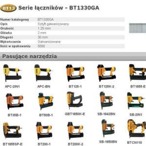 BOSTITCH vinys BT13 30mm 5M 18GA