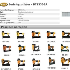 BOSTITCH vinys BT13 35mm 5M 18GA