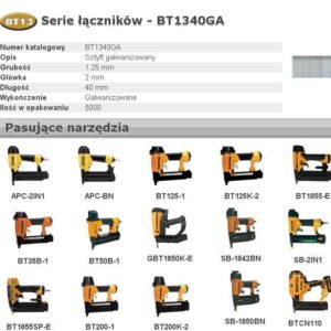 BOSTITCH VINYS BT13 40mm 5M 18GA