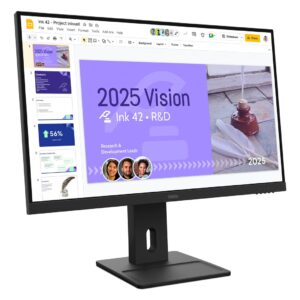 Lenovo ThinkVision E27Q-40 kompiuterio monitorius 68,6 cm (27") 2560 x 1440 pikseliai Quad HD LCD Juoda - Image 2