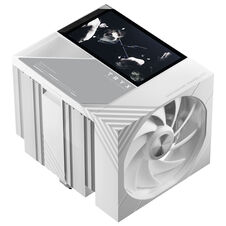 TRYX TURRIS T620 CPU Air Cooler, Dual-Tower, with 5-Inch Display - 120mm, White