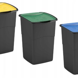 CURVER ŠIUKŠLIADĖŽĖ "KORAL BIN" 47L /JUODA/ MIX 3vnt.