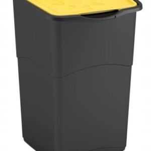 CURVER ŠIUKŠLIADĖŽĖ "KORAL BIN" 47L /JUODA/ GELTONA