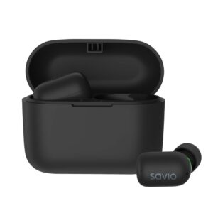 Savio TWS-09 IPX5 Ausinės be mikrofono ir ausinės su mikrofonu Bevielis Įkišamos į ausį Muzika Bluetooth Juoda - Image 2