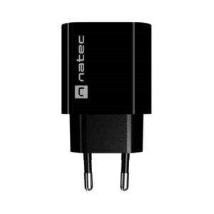 SIENINIS ĮKROVIKLIS NATEC RIBERA 1X USB-A + 1X USB-C 20W JUODAS