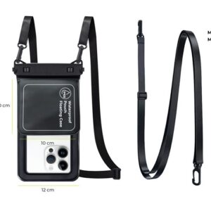 Mobile Origin Waterproof Floating Case with Small Pouch  6,8" - juodos spalvos/white - Image 4