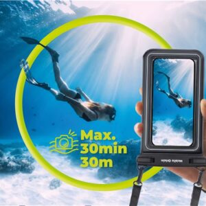 Mobile Origin Waterproof Floating Case with Small Pouch  6,8" - juodos spalvos/white - Image 10