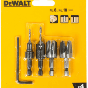 DEWALT grąžtas su gilintuvu 4 vnt.