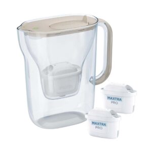 Filtravimo ąsotis Brita Style Essential + 2 filtrai Maxtra Pro Pure Performance (smėlio spalvos)