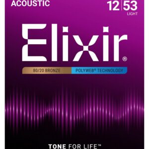 Elixir 11050 Light (12-53) PW - akustinės gitaros stygos