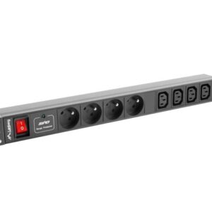 Lanberg PDU-04E04I-0200-BK maitinimo paskirstymo įrenginys 4 AC išvestis(ys / čių) 1U Juoda - Image 2