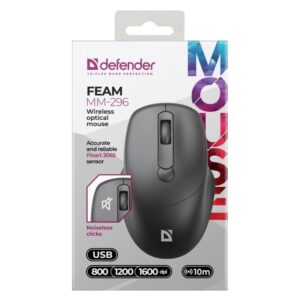 PELĖ DEFENDER FEAM MM-296 RF SILENT JUODAS