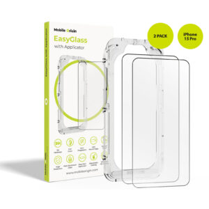 Mobile Origin EasyGlass with Applicator iPhone 15 Pro, 2 pack