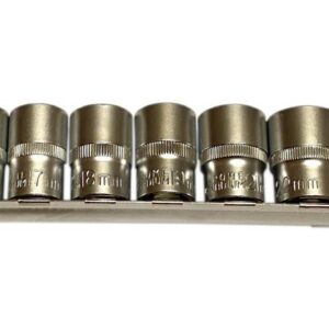 SILVER SPLINE galvučių rinkinys 16 vnt. 12-kampės 1/2"