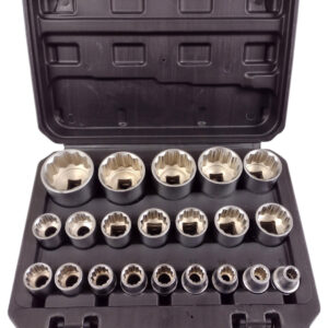 SILVER SPLINE galvučių rinkinys 21 vnt. 12-kampės 1/2" 8-36mm