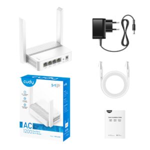 Cudy WR1200E belaidis maršrutizatorius Greitas eternetas Dviguba juosta (2,4 GHz / 5 GHz) Balta - Image 3
