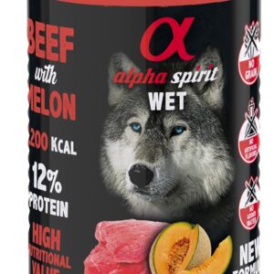 ALPHA SPIRIT WET Jautiena su melionu - drėgnas maistas šunims - 400g