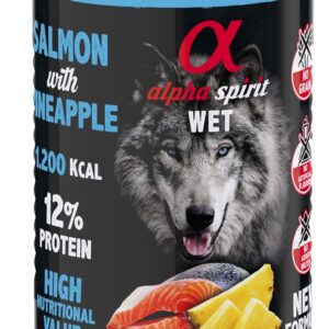 ALPHA SPIRIT WET Lašiša su ananasu - drėgnas maistas šunims - 400g