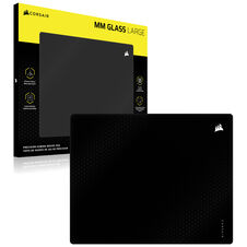Corsair MM Glass Mousepad, matte glass surface, non-slip base - black, 40cm x 50cm