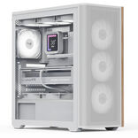 Aerocool D501A PC case, Mid Tower, ATX, Tempered Glass - white