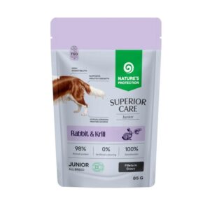NATURE'S PROTECTION Superior Care Junior Rabbit and krill - drėgnas ėdalas šunims - 85g