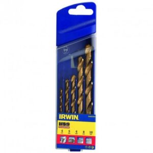 IRWIN grąžtas metalui, padengtas titanu, rinkinys 5 vnt. 4.0, 5.0, 6.0, 8.0, 10.0 mm