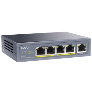 Cudy GS1005P tinklo komutatorius Gigabit Ethernet (10/100/1000) Maitinimas per Eternetą (PoE) Pilka - Image 3