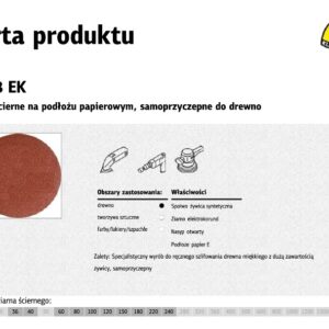 KLINGSPOR Šlifavimo diskas 150 PS18EK gr.180 /50vnt