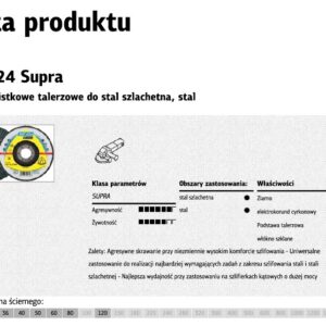 KLINGSPOR LAMELEINIS ŠLIFAVIMO DISKAS SMT624 125 P 40 SUPRA IŠGAUBTAS.