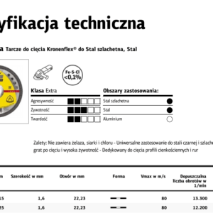 KLINGSPOR PJOVIMO DISKAS METALUI 125mm x 1,6mm x 22,2mm A346 Extra