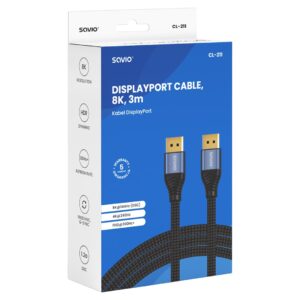 Savio CL-211 „DisplayPort“ kabelis 3 m Juoda - Image 3