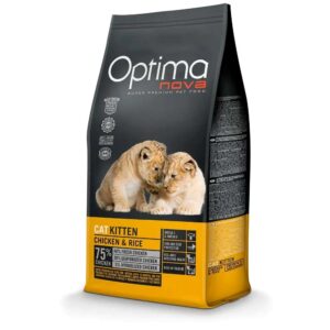 OPTIMANOVA Cat Kitten Chicken & Rice - sausas kačių maistas - 2kg