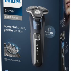 Philips SHAVER Series 5000 S5885/25 skustuvas vyrams Rotorinis skustuvas Apkarpymo mašinėlė Mėlyna