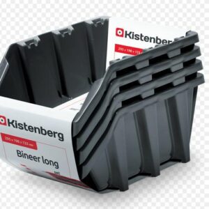 KISTENBERG DĖŽUTĖS 30 BINEER LONG 4vnt. JUODOS 295x198x133mm