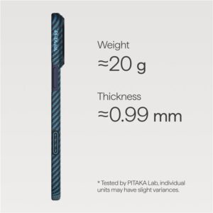 Pitaka Ultra-Slim dėklas, Blue/Grey - Apple iPhone 17 Pro - Image 3